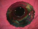 Fenton Carnival Glass Holly Plate=Emerald Green