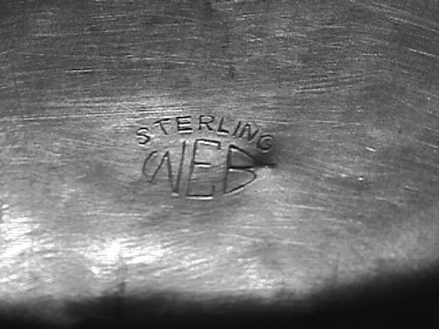 Web for Webster? Sterling Baby Cup Engraved Deborah