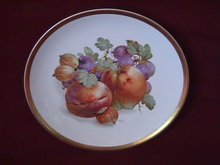 Porcelain Display Plate Featuring Fruit & Nuts