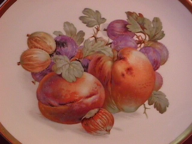 Porcelain Display Plate Featuring Fruit & Nuts