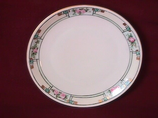 Porcelain Display Plate Featuring Pink Roses in Frame