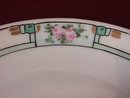 Porcelain Display Plate Featuring Pink Roses in Frame