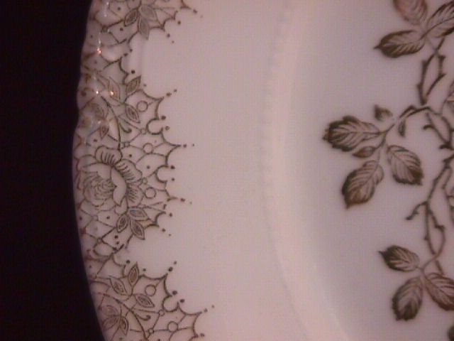 Porcelain Display Plate of Victorian Lady With Apron Full of Roses