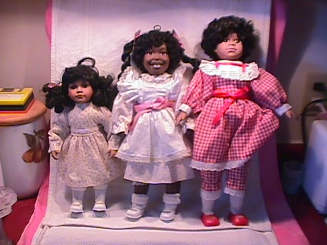 Three Adorable African-American Dynasty Dolls