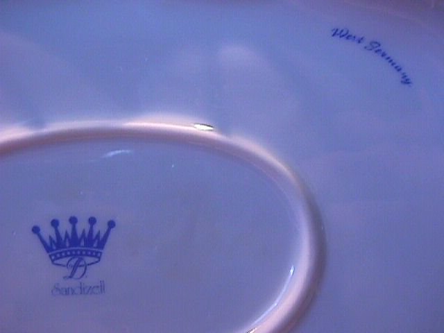 Sandizell & Hoffner & Co.,W. Germany Porcelain Lace= Lady Having Tea