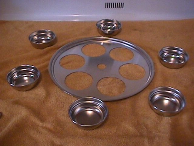 Chef's Ware-Townecraft Stainless Egg Poacher=Tray & 6 Cups