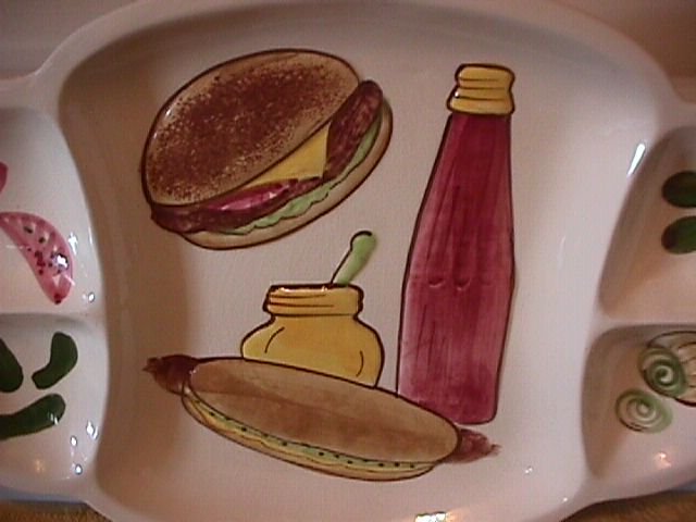 Los Angeles Potteries Large Serving Platter (5-Part)