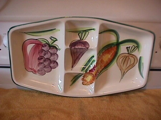 Los Angeles Potteries Large Relish Tray (5-Part)