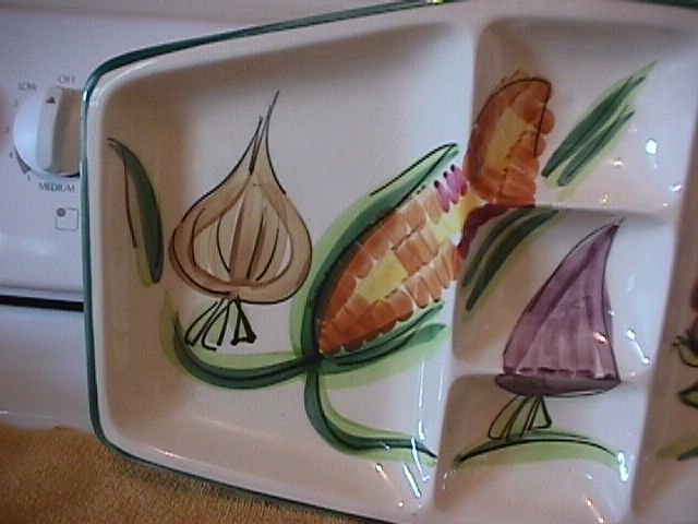 Los Angeles Potteries Large Relish Tray (5-Part)