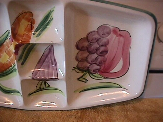 Los Angeles Potteries Large Relish Tray (5-Part)