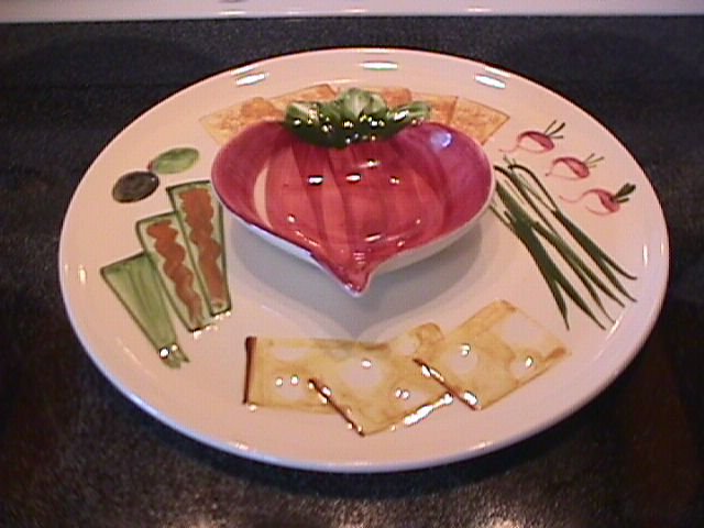Los Angeles Potteries Vegetable Dip Platter