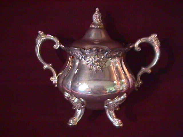 Wallace (Baroque) Silverplate Covered Sugar