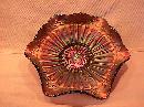 Millersburg Carnival Glass (Rays & Ribbons) Bowl (Amethyst)