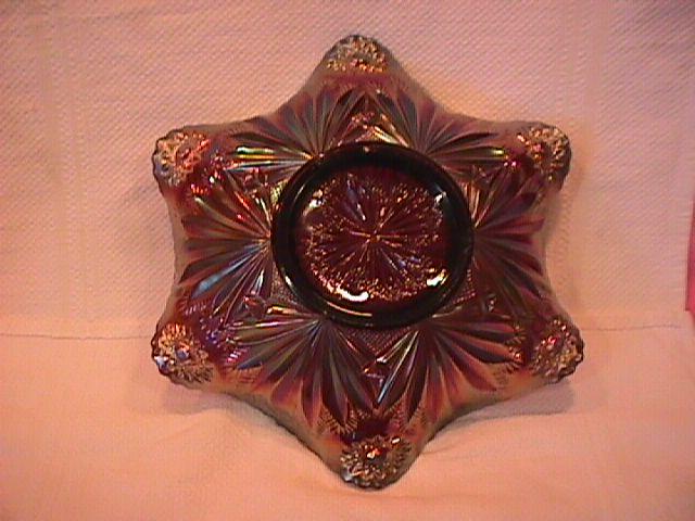 Millersburg Carnival Glass (Rays & Ribbons) Bowl (Amethyst)