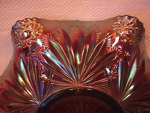 Millersburg Carnival Glass (Rays & Ribbons) Bowl (Amethyst)