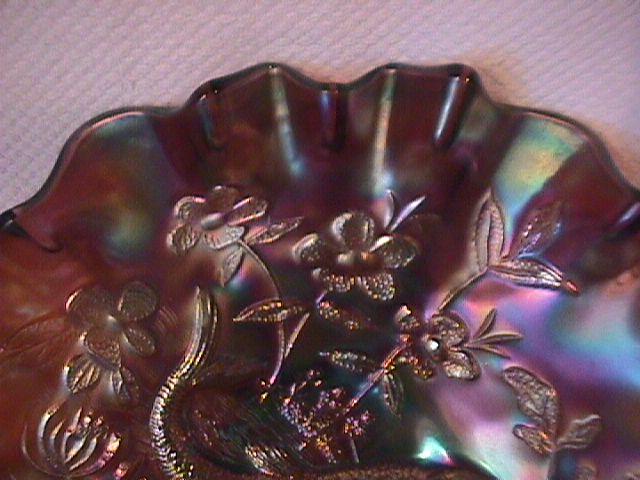 Beautiful Millersburg (Big Fish) Bowl (Amethyst)