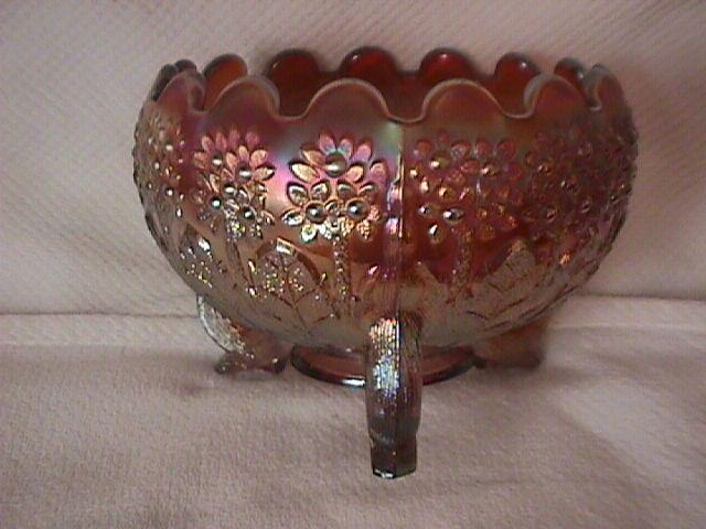 FentonCarnival Glass (Fenton Flowers) Rosebowl (Pastel Amethyst)