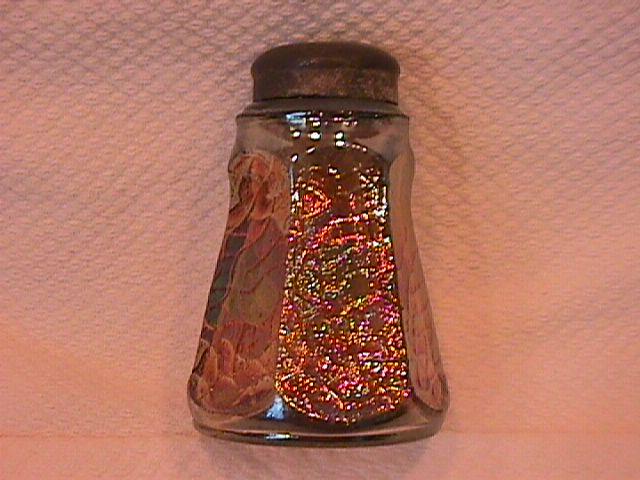 Imperial Carnival Glass (Soda Gold) Salt Shaker (Smoke)