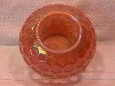 Dugan Carnival Glass (Honeycomb) Rosebowl (Peach Opalescent)