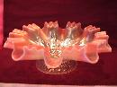 Dugan Carnival Glass (Raindrops) Bowl (Peach Opalescent)