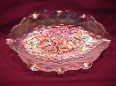 Imperial Carnival Glass (Pansy) Pickle Dish (White)