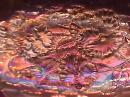 Imperial Carnival Glass (Pansy) Pickle Dish (White)
