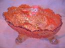 Fenton Carnival Glass (Thistle) Banana Boat (Marigold)