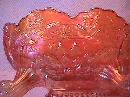 Fenton Carnival Glass (Thistle) Banana Boat (Marigold)