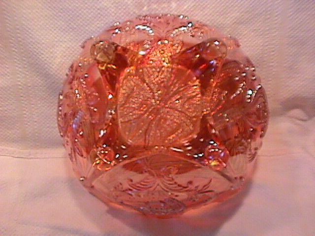 Dugan Carnival Glass (Butterfly & Tulip) Bowl (Marigold)