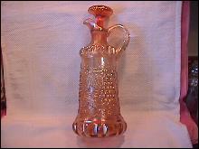 Northwood Carnival Glass (Grape & Cable) Whiskey Decanter (Marigold)