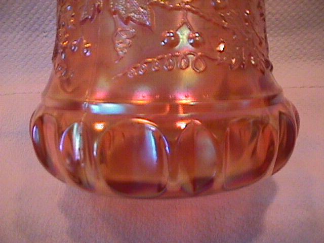 Northwood Carnival Glass (Grape & Cable) Whiskey Decanter (Marigold)