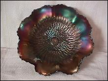 Northwood Carnival Glass (Sunflower) Bowl (Amethyst)