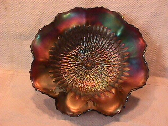Northwood Carnival Glass (Sunflower) Bowl (Amethyst)