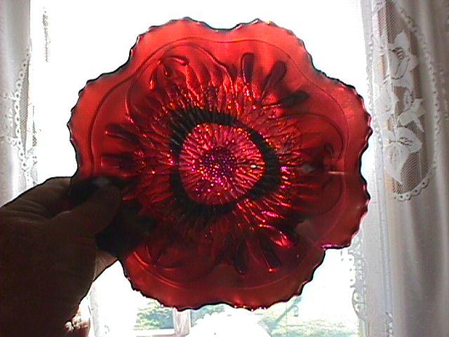 Northwood Carnival Glass (Sunflower) Bowl (Amethyst)