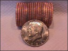 U. S. Coinage Kenedy Half Dollar Roll 1982-P