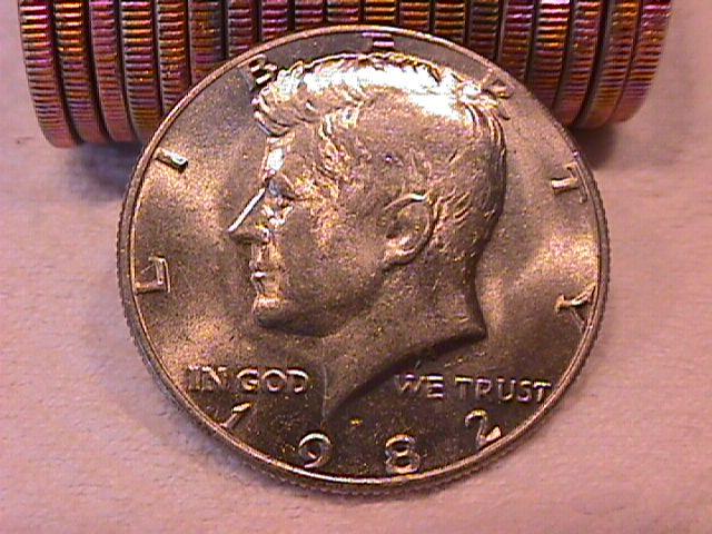 U. S. Coinage Kenedy Half Dollar Roll 1982-P