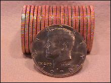 United States Coinage Kennedy Half Dollar Roll 1978-D