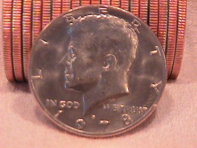 United States Coinage Kennedy Half Dollar Roll 1978-D