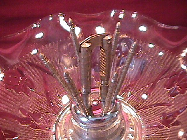 Jeanette Glass Co. (Iris & Herringbone) Nut Set (Clear)