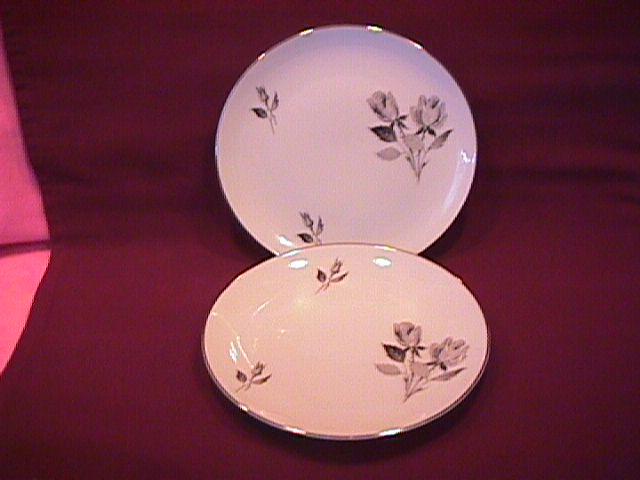 Cathedral Fine China (Silhouette Rose) 2-Cake Plates
