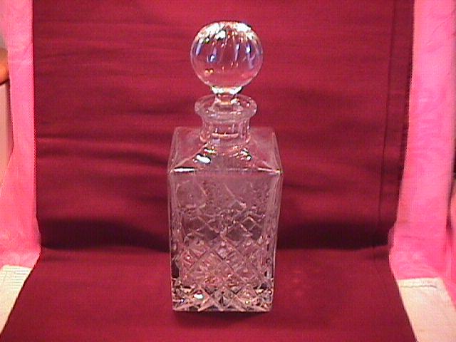 Rogaska Fine Crystal (Gallia) Square Whiskey Bottle