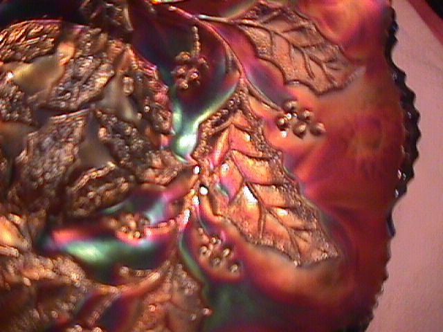 Millersburg Carnival Glass (Holly Whirl) Bowl-Amethyst