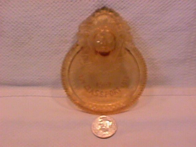 U. S. Glass Co., (Glassport Brave) Amber Tips Tray