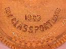 U. S. Glass Co., (Glassport Brave) Amber Tips Tray