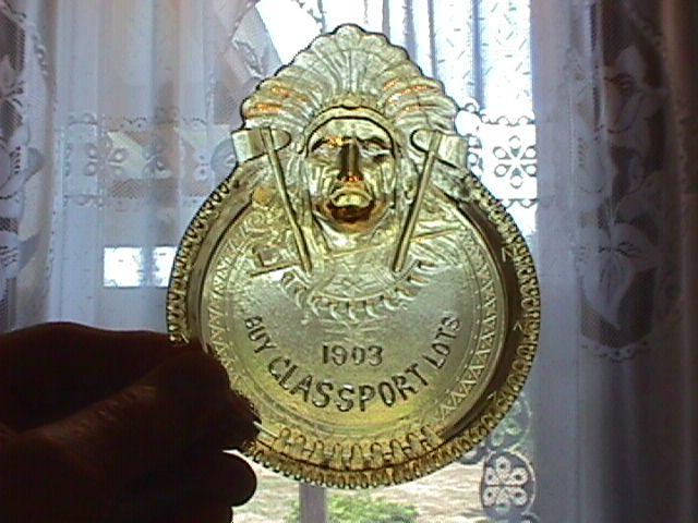 U. S. Glass Co., (Glassport Brave) Amber Tips Tray