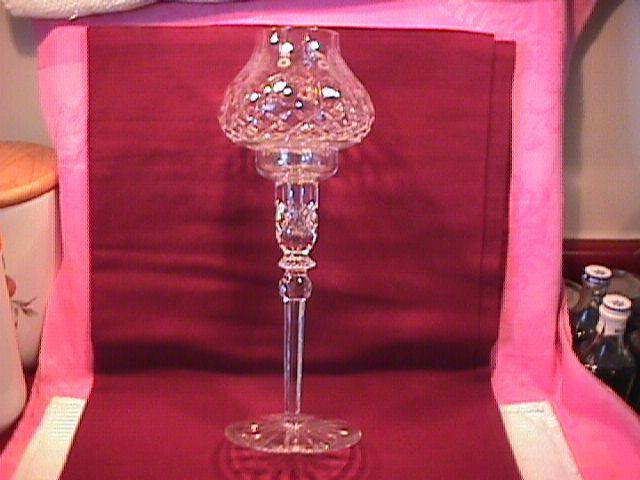 Rogaska Fine Crystal (Gallia) Hurricane Candlestick Lamp