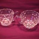 Hazel Atlas Depression Glass (American/Cube) Creamer & Sugar