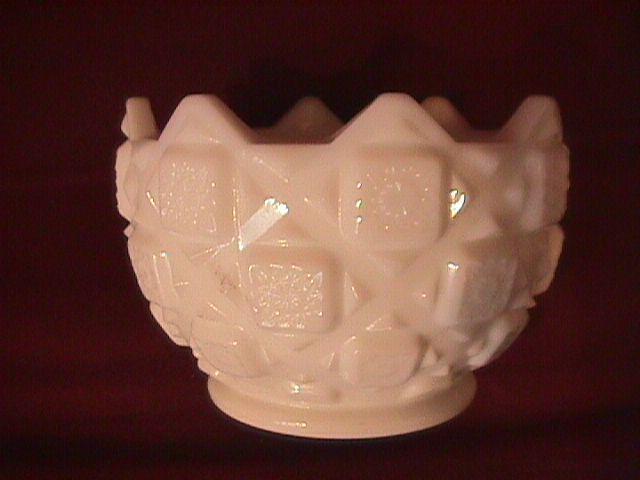 Westmoreland Milk Glass (Heavy Block) Rose Bowl