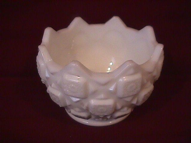 Westmoreland Milk Glass (Heavy Block) Rose Bowl