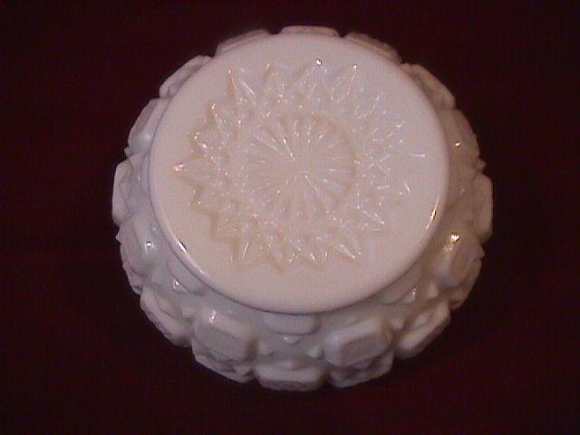 Westmoreland Milk Glass (Heavy Block) Rose Bowl